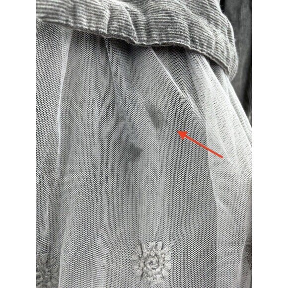 Victorian Trading Co Jacket Women L/XL Gray Lace Corduroy Button Closure - Picture 8 of 16